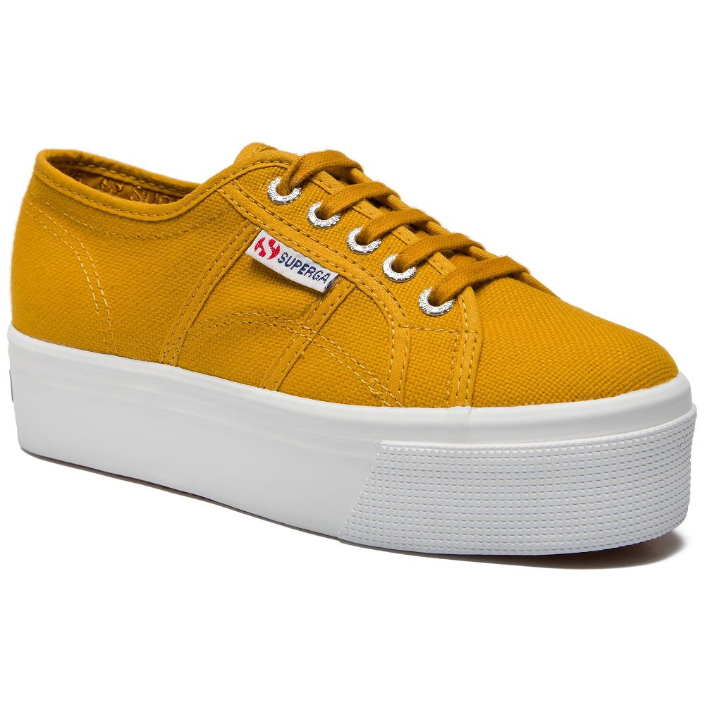 Superga 2790acotw Linea Up And Down Yellow Platform Sneakers - Women's Sneakers USA | US8407140